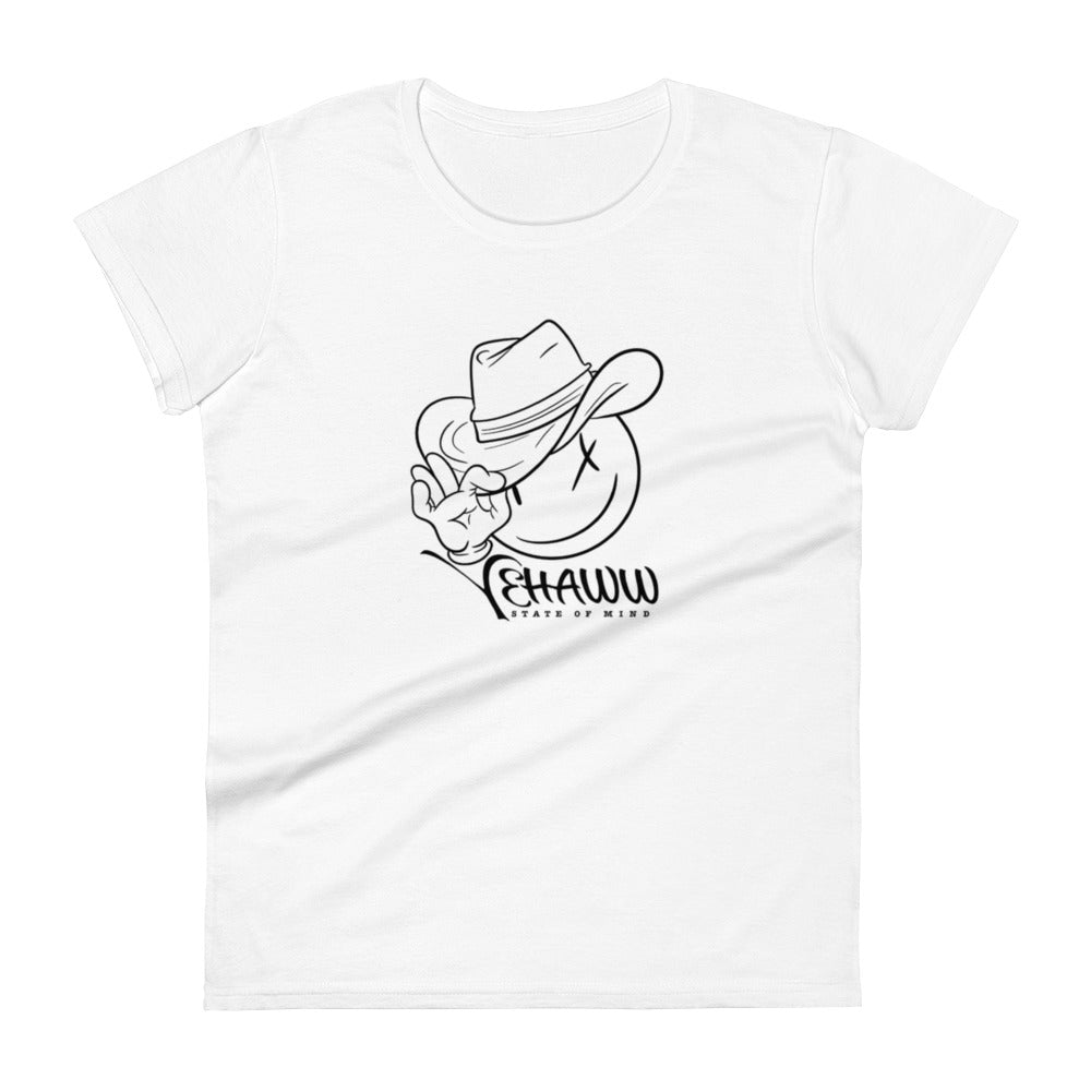 Yehaww State Of Mind (Women's White Tee)